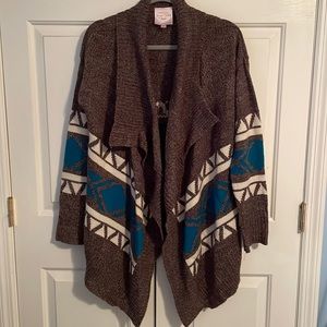 Romeo and Juliet Couture Aztec Cardigan Sweater